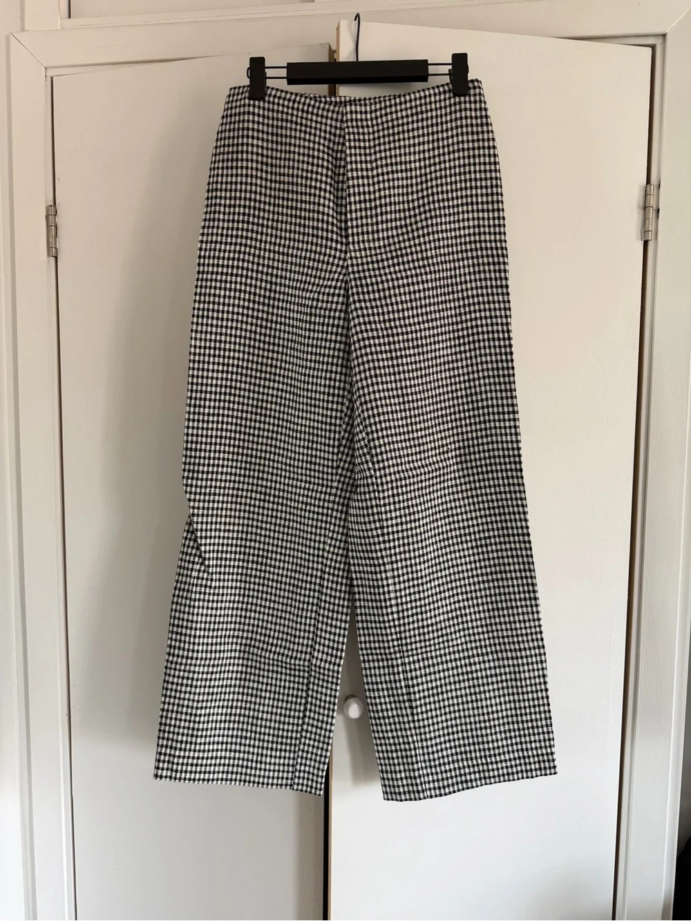 Reformation black and white gingham check Joni pants size 2